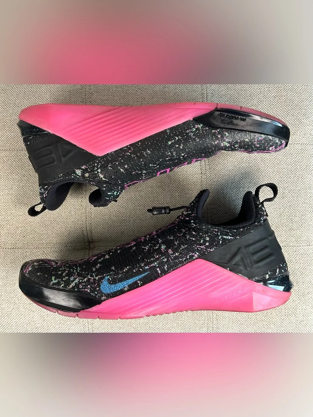 Nike React Metcon AMP Black Pink Cross Training Gym Shoes Womens 9.5 CT9155-063 - Picture 9 of 15